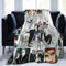 One Direction Collage - Coperta in pile di flanella ultra morbida per alleviare il sonno e lo stress, materiale super morbido con perline di vetro, coperta leggera e calda e accogliente, colore: nero