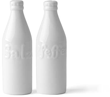 Holst Porzellan SP 004 Salz- & Pfefferstreuer im Brauhaus-Look, Weiss 6 Einheiten