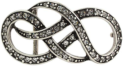 BELTINGER Gürtelschnalle Cristal Waves 4,0 cm | Buckle Wechselschließe Gürtelschließe 40mm Massiv | Mit hochwertigem Strass besetzt
