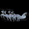 vidaXL Weihnachtsdekoration Rentier Schlitten 100 LEDs Outdoor Beleuchtet Weihnachtsbeleuchtung Weihnachtsdeko Weihnachten Dekofigur Weiß