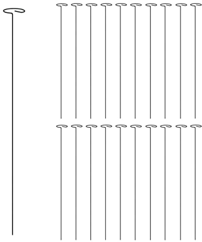 vidaXL Pflanzenstützen 20 STK. Dunkelgrün 61 cm Stahl