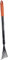 BLACK+DECKER Laubrechen BXGTTO7050 - Verstellbar von 77 bis 110 cm - Rasenrechen - Harke - Rostbeständig - Schwarz/Orange