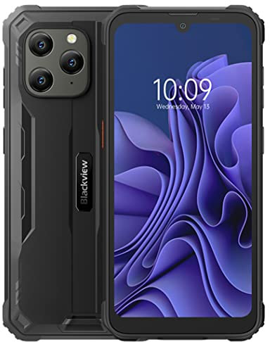 Blackview Outdoor Handy Ohne Vertrag BV5300, ArcSoft® 13MP+5MP, 4GB+32GB(1TB Erweiterung), 3 Kartensteckplätze, Android 12 DUAL SIM IP68 Wasserdichtes Smartphone, 6,1'' HD+, 6580mAh Akku, GPS Schwarz