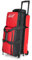WOLT 3 Ball-Bowlingtaschen mit Rollen, Bowlingball-Tasche, 3 Ballrollen mit separatem Schuhfach und Zubehörtasche, einziehbarer Griff, ausziehbar auf 96,5 cm, Rot