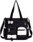 Phaoullzon Süße Umhängetasche für Teenager, Kawaii, Kuriertasche, Nylon, Schultertasche, Schwarz1, Large(could fit 14 laptop), Größe L (passend für 14-Zoll-Laptops)