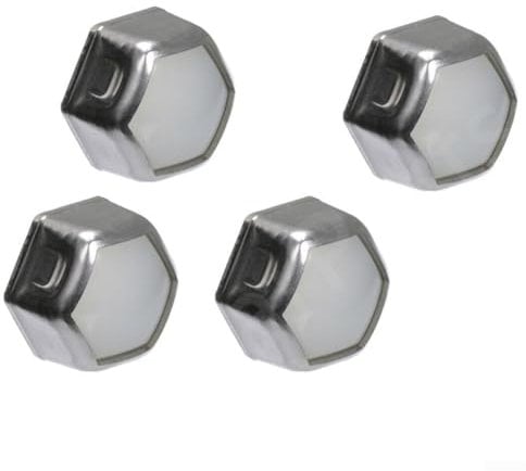 Eawfgtuw 4Pcs Wheel Nut Covers,Steering Lock Stop Nut Bolt Cap For Nissan Navara D22 1998 2006, Silver,OEM Number 40039-2S610