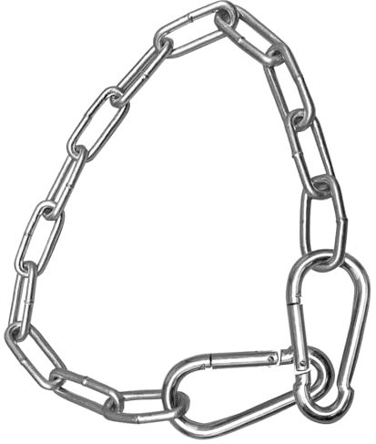 Stainless Steel Link Chain Lock, 20Inch Gate Link Chain Lock with Both-Ended Carabiners Chain Link Gate Latches for Outdoor Fences, Pet Cages, Horse Goat Cow Corral Supplies