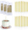 Birthday Candles,18 Pcs Cake Candles, Birthday Cake Candles for Cupcake or Cakes, 5.3 Inch Gold Candles for Birthday Cake, Wedding, Party or Celebrate Anniversary