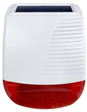 YISEELE - Lumière Solaire d'alarme stroboscopique 110 DB Son Lumière de sirène de sécurité IP67 Imperméable pour la Maison, Ferme, Grange, Villa, Yard (Work with YISEELE Alarm System)