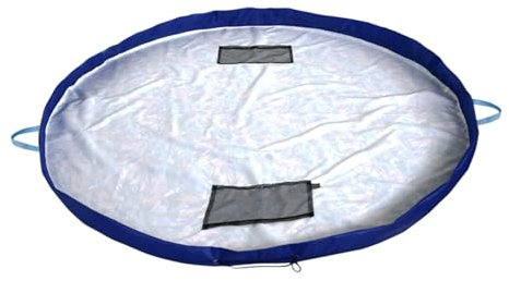 Spielzeug-Aufbewahrungstasche, Kinderspielmatte, faltbarer Baby-Kinderteppich, 150 cm große Kapazität, faltbarer und tragbarer Kordelzug-Verschluss für Puzzles, Bausteine, Brettspiel
