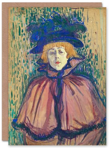 Artery8 Toulouse Lautrec Art Card Jane Avril Portrait with Hat
