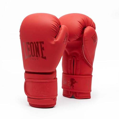 LEONE 1947 Guantes DE Boxeo EN Blanco Y Negro Rojos 12 - GN059