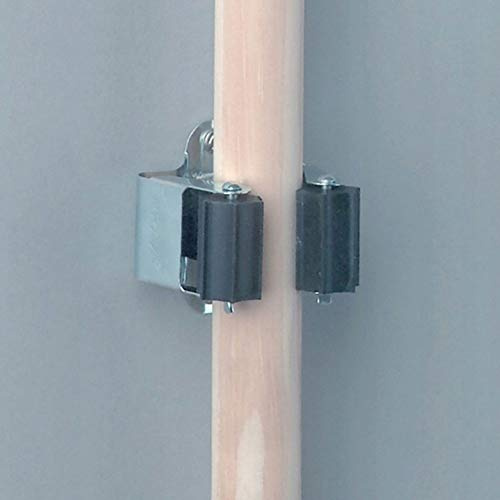 Broom Holder Wall Mount, Command Broom Holder Industrial Supplies Metal + Resin Storage Clamp/Hardware Tool for Mop / / Hanger