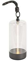 Konstsmide LED Tischlampe Edison XS | anthrazit | Indoor/Outdoor | Kabellos | 7 x 14,5 x 7 cm | 7849-370