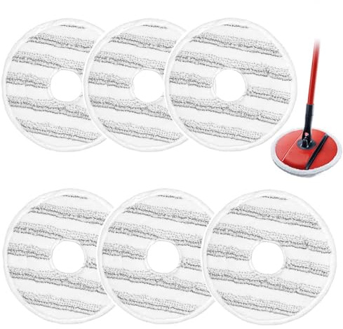 6Pack Thicked Mop Pads For Vi ledas Spin and Clean Mop,Universel Microfiber Mops Cover for Cleaning Hard Floors, Washable & Reusable
