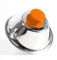 Kerafactum Burgerglocke Burger Glocke orange Cloche Abdeckhaube zum Grillen und Schmelzen von Cheeseburger Burgerhaube Haube für Hamburger Steaks bringt Käse zum Schmelzen Edelstahl Plancha Zubehör