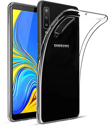 COPHONE Hülle Kompatibel mit Samsung Galaxy A7 2018 Transparent Silikon Schutzhülle für Galaxy A7 2018 Case Clear Durchsichtige TPU Bumper Galaxy A7 2018 Handyhülle