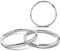 Rietlow® Schlüsselring 100er Set – Schlüsselringe mit Ø 25mm aus gehärtetem Stahl - Schlüsselanhänger Ringe – Rostfreie Schlüssel Organisation – Key ring (100-er Set) Rund