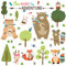WandSticker4U®- XL Wandtattoo Kinderzimmer INDIANER SET I Wandbilder: 162x83cm I Wandsticker Kinder Wald-tiere Baum Grün Fuchs Bär Eule Hase Feder I Wand Deko für Babyzimmer Mädchen Junge