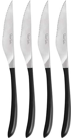 Robert Welch Contour Noir Steak Knife Set for 4 People.