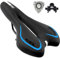 ZONSUSE Fahrradsattel, Gel Fahrrad Sattel, Hohl Ergonomisch Fahrradsitz, Gefedert Tourensattel, Komfortabel, Atmungsaktiv, Stoßdämpfend, für BMX/Rennrad/Mountainbike (Blau)
