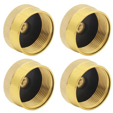 Hooshing Lot de 4 Bouchons de Bouteille de Propane en Laiton Massif pour Bouteille de gaz - pour Camping, Barbecue