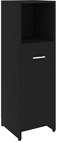 vidaXL Armoire de Salle de Bain Noir 30x30x95 cm Aggloméré