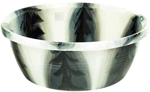 Pemienterprize Tie-dye Design Multipurpose Circular Round Plastic Washing Up Bowl Basin Tub Kitchen (Black) (20 INCH)