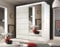 IE INTERIOR EMPORIUM Florence High Gloss 2 and 3 Sliding door wardrobe in 3 colors & 2 sizes 205cm/256cm (205cm, White)