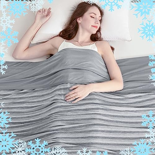Ailemei Direct Leichte Kühldecke Sommerdecke, Doppelseitige Wohndecke Kühler Zum Schlaf Fürs Bett, Absorbiert Körperwärme und Sorgt Für Kühle Bei Heißen Schläfern und Nächtlichem,Grau 127×178cm