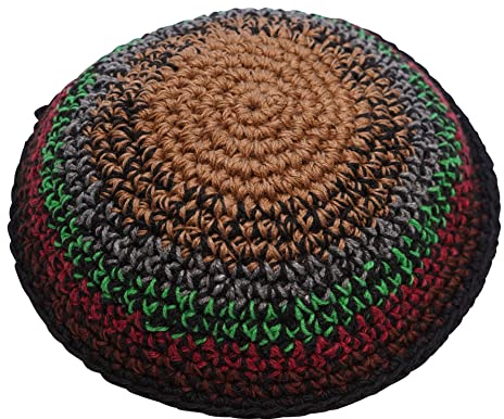 Gestrickte Kippah – Yarmulke jüdische Kipa Judaica Yamaka Kippa Yamakah Yarmulka Hut Herren oder Kinder, Bunt, MEDIUM