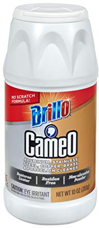 Brillo Cameo Reiniger, perfekt auf Aluminium, Edelstahl, Kupfer, Messing und Porzellan, kratzfeste Formel, 284 ml (12 Stück)