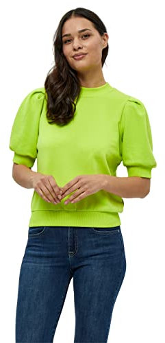 Minus Mika Pullover Damen | Damenpullover mit kurzen Ärmeln und Faltdetails | Hochwertiger Damen Pullover Winter | Langer Pullover Damen Winter mit O-Ausschnitt
