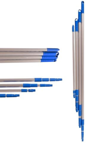 Jardin202 - Mango Extensible Multiusos de Aluminio | Palo Telescópico con rosca universal | 2 metros -