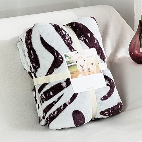 Lukery Blankets for Winter Luxury Fleece Throw Super Soft Warm Blanket Fluffy Cozy Quilts for Large Sofas Beds Armchairs Couches Travel (100x120,Zebra)