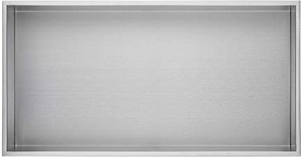 Stilform Wandnische Gebürsteter Edelstahl Duschablage Minimal Rahmen, Duschnische 60x30x10, 30x30x10 ohne Fliesen | Stilvolle Ablage für Badezimmer