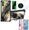 Case for Tecno Spark 9 Pro Sport Edition Case Compatible with Tecno Spark 9 Pro Sport Edition Phone Case Cover [with Tempered Glass Screen Protector][PC + TPU 2 in 1] [Gold Glitter+Luminous] JSH-HDL