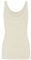 New Ladies Women Solid Wide Shoulder Tall Vest Scoop Neck Tank Top Cream