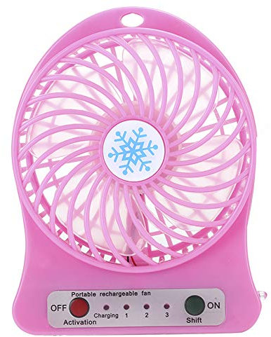 Cuifati Mini Ventilateur de Bureau, Ventilateur à 3 Vitesses, Ventilateur de Table, pour Le Bureau, la Famille, Les Voyages et Le Camping en Plein Air (Rouge)