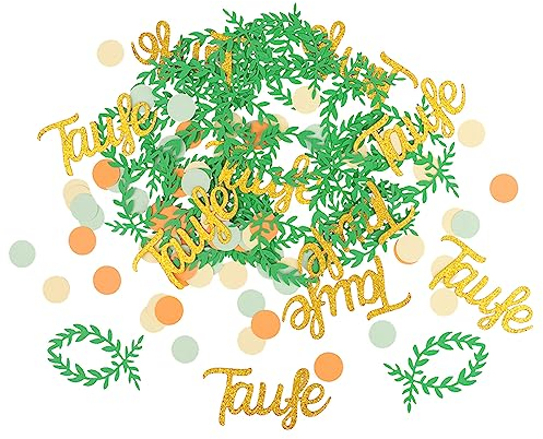 100 Stück Fisch Tischdeko Taufe Deko Mädchen Junge, Fische Deko Taufe Konfetti Grün,Streudeko Taufe Gold,Taufdeko Mädchen, Streudeko Kommunion,Erstkommunion Firmung Deko,Konfirmation Confetti Groß
