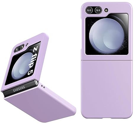 Hülle für Samsung Galaxy Z Flip 5, Ultra dünn Folable Matt PC Handyhülle Stoßfest Kratzfest Schutzhülle für Samsung Galaxy Z Flip 5 2023 Lila