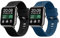 kwmobile 2X Sportarmband kompatibel mit Popglory P66 22mm Armband - Fitnesstracker Band Set aus TPU Silikon