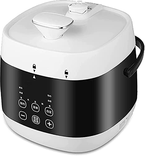 SilteD 2L Rice Cooker Stainless Steel Household Rice Cooker Electric Multi Cooker With Keep Warm Function & Timer,White