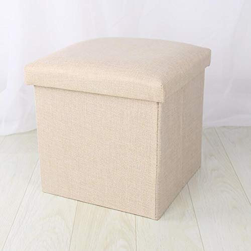 GArcan Fußhocker Und Ottomanen Mit Stauraum,Klappbarer Ottoman-Würfelsitz,Aufbewahrung Ottoman-Würfel Kleine Unterstützung 350 Pfund Für Platzersparnis-F 40x25x25cm(16x10x10inch)