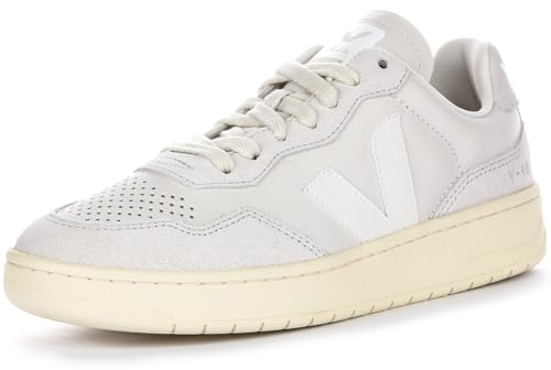 Veja V 90 Leather Womens Leather Trainers (Hellgrau, EU 39)