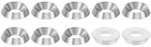 PATIKIL Rondelle a Testa Svasata M6, 10pz Diametro 16mm Altezza 3.5mm CNC in Acciaio Inossidabile 304 Svasato Rondella Bullone Testa Svasata Rondelle Acciaio per Costruzione Industriale