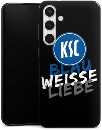 DeinDesign Slim Case extra dünn kompatibel mit Samsung Galaxy S24 + Silikon Handyhülle schwarz Hülle KSC Offizielles Lizenzprodukt Bundesliga