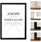 JCNORD Schwarzer MDF Holz Bilderrahmen A2 (42x59.4 cm) mit bruchsicherem Acrylglas | Moderner Fotorahmen für Wände und Tische