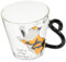 FUNOMOCYA Taza para Servir Taza café Cristal Gato Vaso Taza Vidrio Oficina hogar Tazas Cafe Regalos Taza café Oficina Taza Leche Gato Cristal Gato Naranja Manejar Vasos