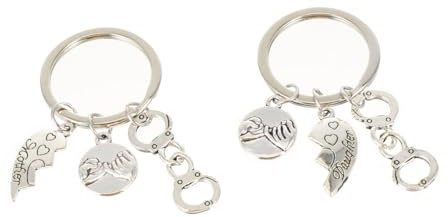 LIFKOME Schlüsselring Anhänger Aus Polierter Zinklegierung Silberfarben Für Schlüsselorganizer Taschen-dekoration Auto-schlüssel-verzierung